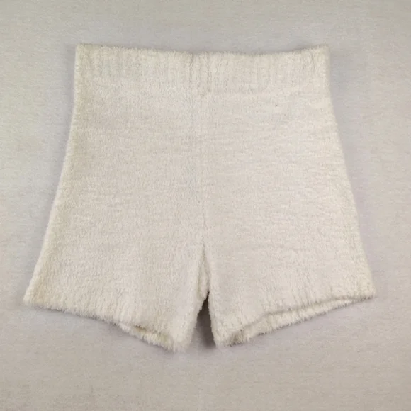 NWT SKIMS Bone White Cozy Knit Bouclé Teddy Shorts Size 4X/5X - Picture 3 of 8